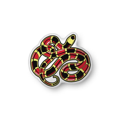 Curled Coral Snake Custom Shaped Pillow – Wild & Unique Décor - Image 3