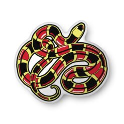 Curled Coral Snake Custom Shaped Pillow – Wild & Unique Décor