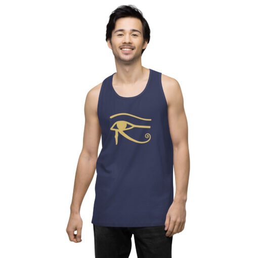 Eye of Horus Men’s Premium Tank Top – Ancient Symbol, Sleek Style - Image 6