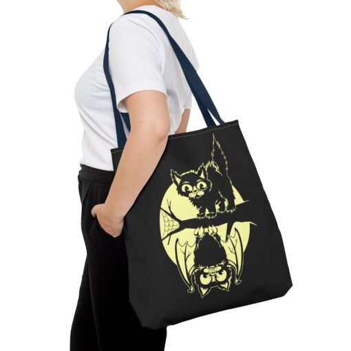 Spooky & Sweet Halloween Scene Tote Bag – Moonlit Mischief - Image 60