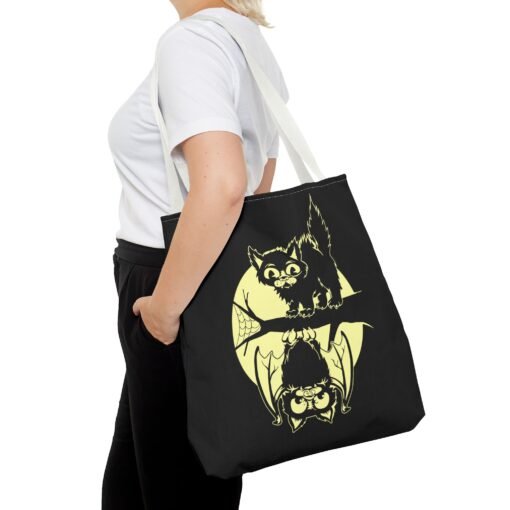 Spooky & Sweet Halloween Scene Tote Bag – Moonlit Mischief - Image 36