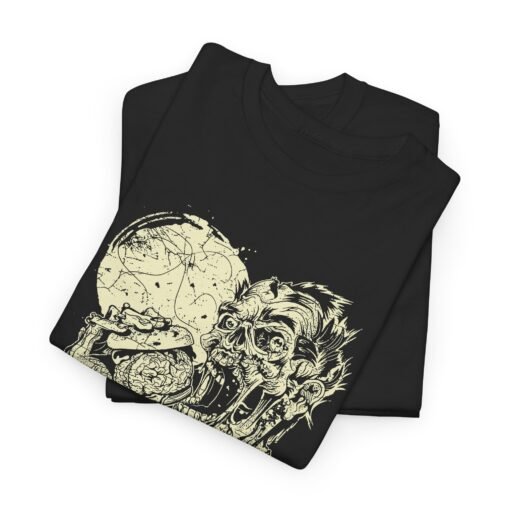 "Brain Burger" Unisex T-Shirt – Midnight Zombie Feast - Image 3