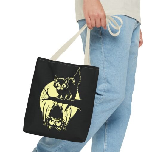 Spooky & Sweet Halloween Scene Tote Bag – Moonlit Mischief - Image 39
