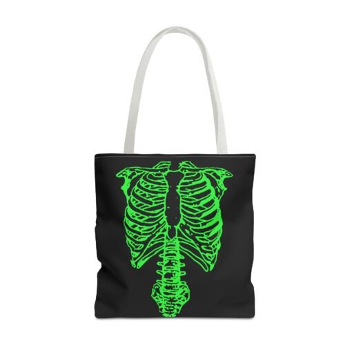 Bright Green Skeleton Torso Tote Bag – Glow in the Gloom - Image 33