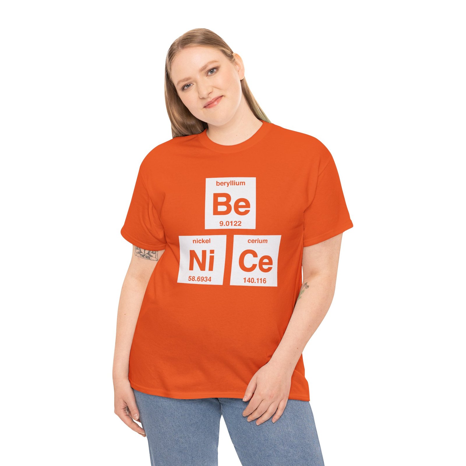 "Be Nice" Unisex T-Shirt – Periodically Clever - Image 6