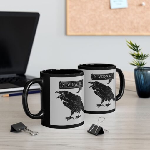 ☕ Nevermore Black Mug – Sip with a Touch of the Macabre - Image 5
