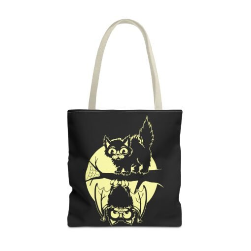 Spooky & Sweet Halloween Scene Tote Bag – Moonlit Mischief - Image 45