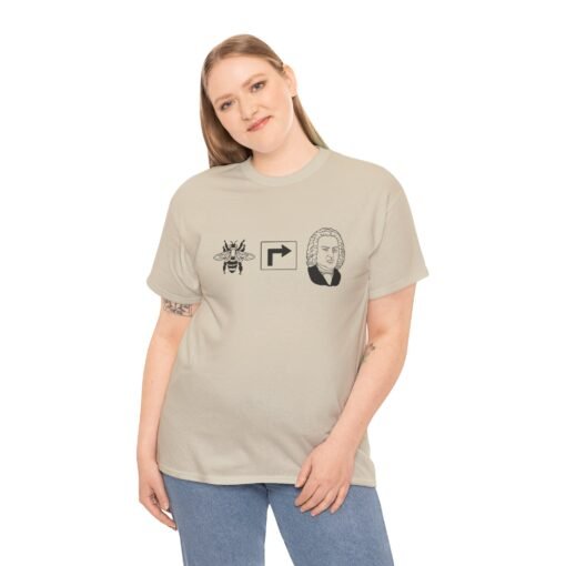 "Bee Right Bach" Unisex T-Shirt – Punny Musical Humor - Image 6