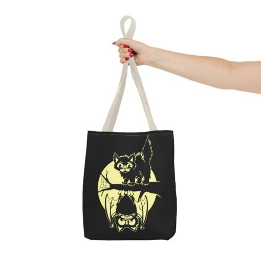 Spooky & Sweet Halloween Scene Tote Bag – Moonlit Mischief - Image 40