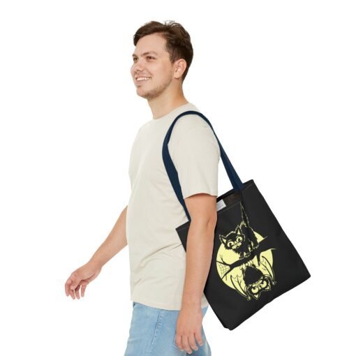 Spooky & Sweet Halloween Scene Tote Bag – Moonlit Mischief - Image 55