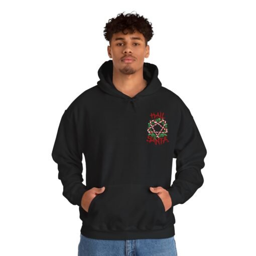 Hail Santa Unisex Hoodie – Sweet, Sinister, and Seriously Festive - Image 7