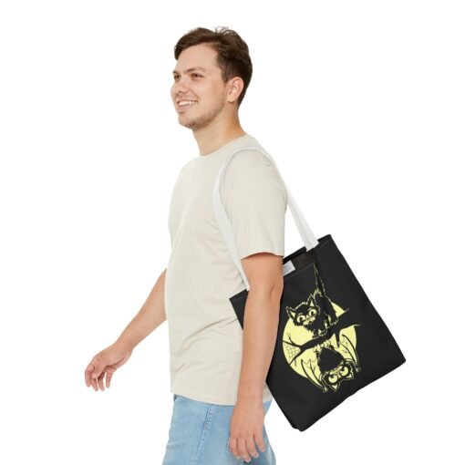 Spooky & Sweet Halloween Scene Tote Bag – Moonlit Mischief - Image 31