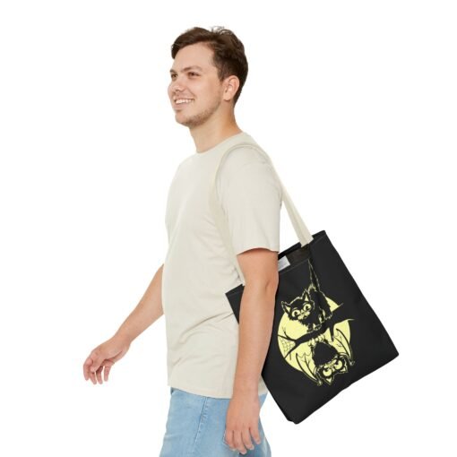 Spooky & Sweet Halloween Scene Tote Bag – Moonlit Mischief - Image 43