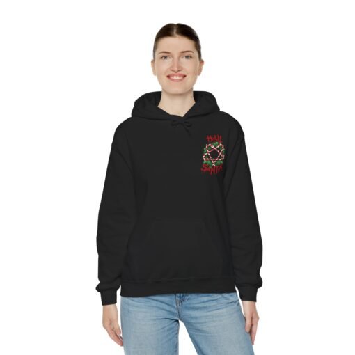 Hail Santa Unisex Hoodie – Sweet, Sinister, and Seriously Festive - Image 8