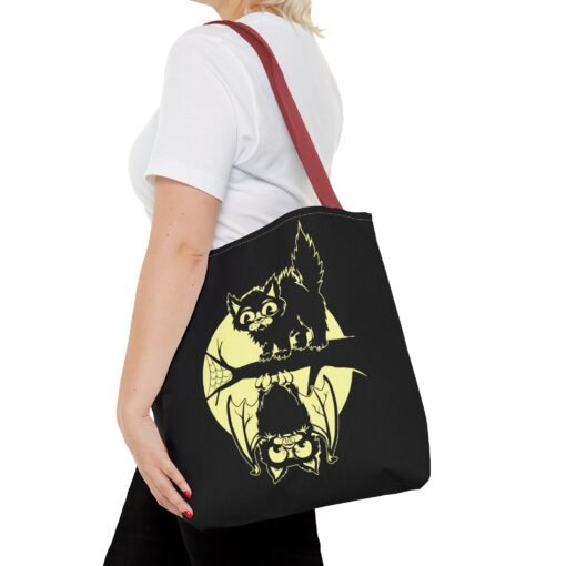 Spooky & Sweet Halloween Scene Tote Bag – Moonlit Mischief - Image 20