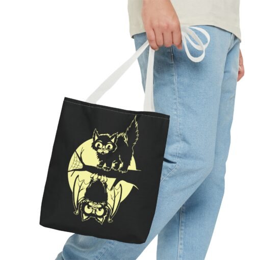 Spooky & Sweet Halloween Scene Tote Bag – Moonlit Mischief - Image 27
