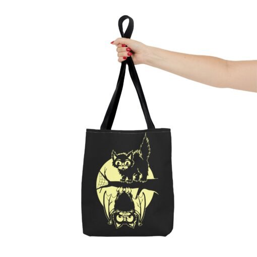 Spooky & Sweet Halloween Scene Tote Bag – Moonlit Mischief - Image 4