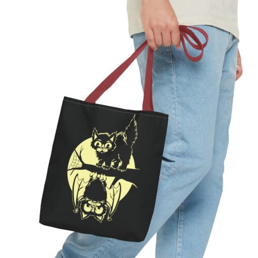 Spooky & Sweet Halloween Scene Tote Bag – Moonlit Mischief - Image 15