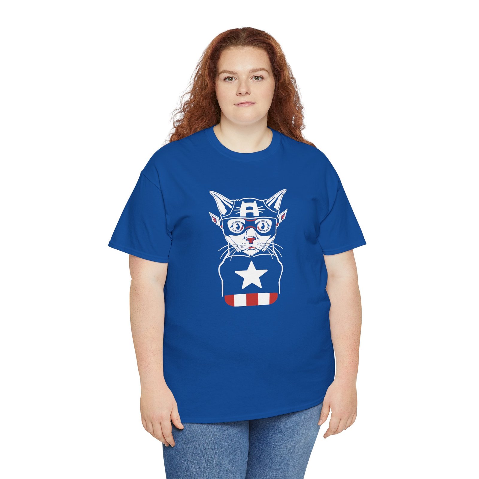 "Captain Catmerica" Unisex T-Shirt – Furry Hero Vibes - Image 9