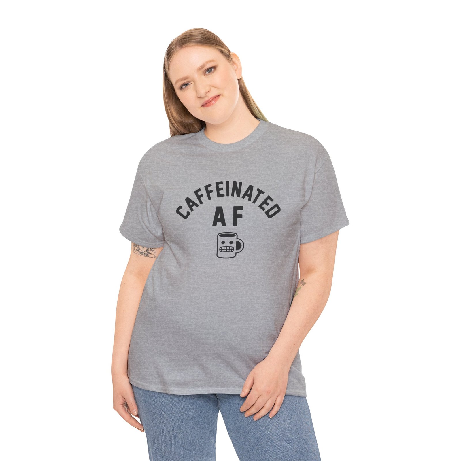 "Caffeinated AF" Unisex T-Shirt – Strong Brew, Strong Mood - Image 6