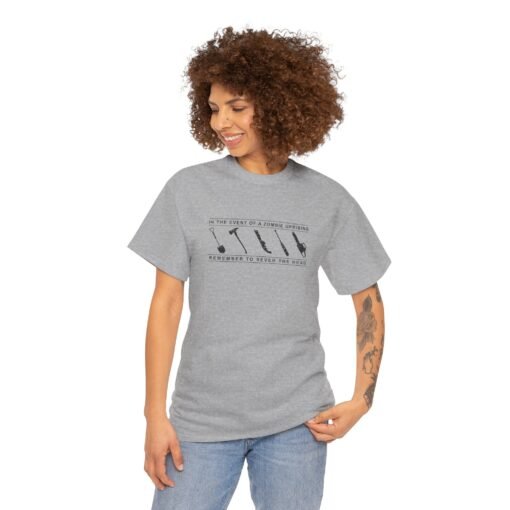 "In the Event of a Zombie Uprising" Unisex T-Shirt – Survival Tips 101 - Image 5