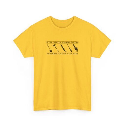 "In the Event of a Zombie Uprising" Unisex T-Shirt – Survival Tips 101 - Image 21