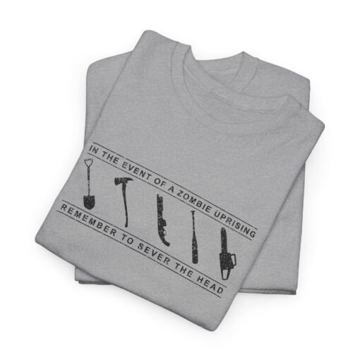 "In the Event of a Zombie Uprising" Unisex T-Shirt – Survival Tips 101 - Image 3