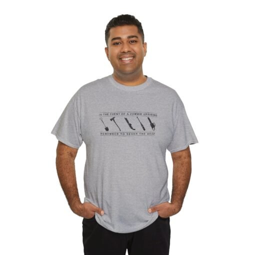 "In the Event of a Zombie Uprising" Unisex T-Shirt – Survival Tips 101 - Image 10