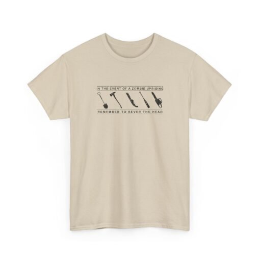 "In the Event of a Zombie Uprising" Unisex T-Shirt – Survival Tips 101 - Image 25