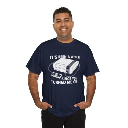 "It’s Been a While Since You Turned Me On" Unisex T-Shirt – Retro Gamer Humor - Image 10