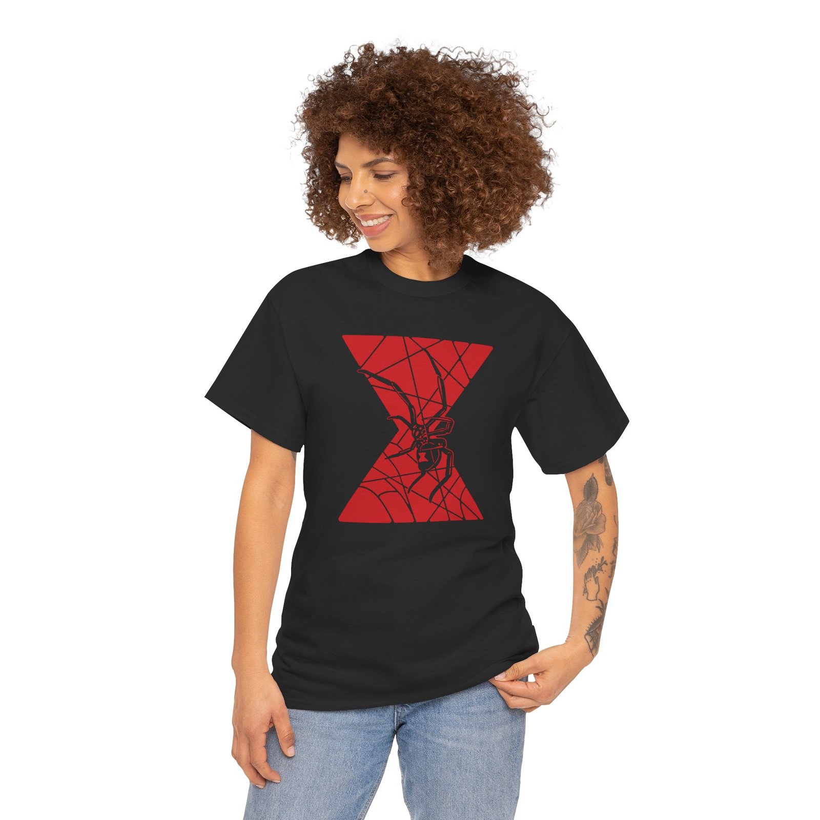 "Black Widow" Unisex T-Shirt – Deadly Icon, Comic Book Style - Image 5