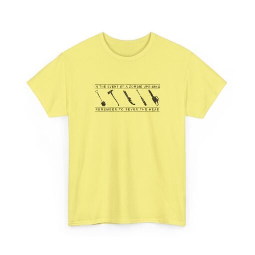 "In the Event of a Zombie Uprising" Unisex T-Shirt – Survival Tips 101 - Image 27