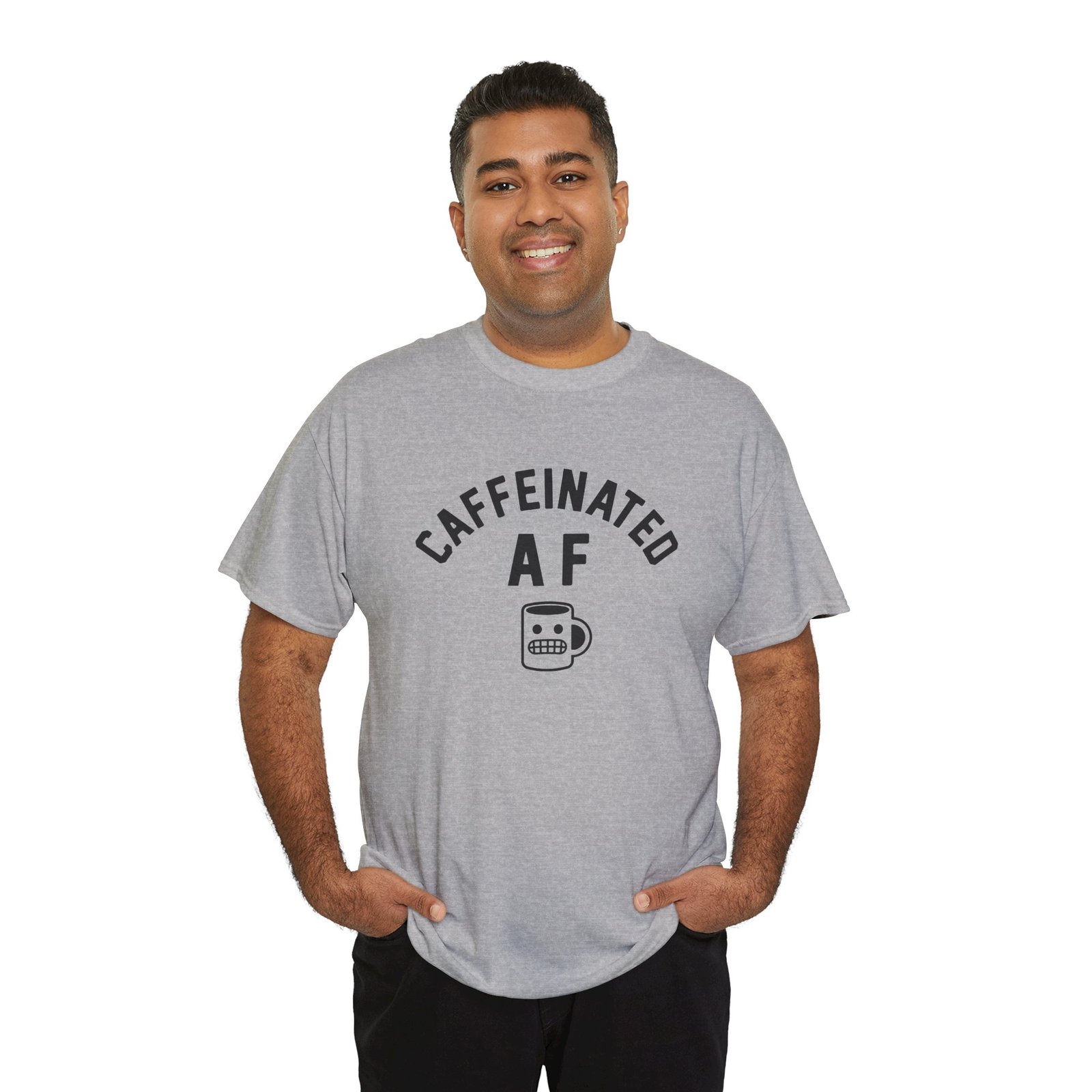 "Caffeinated AF" Unisex T-Shirt – Strong Brew, Strong Mood - Image 10