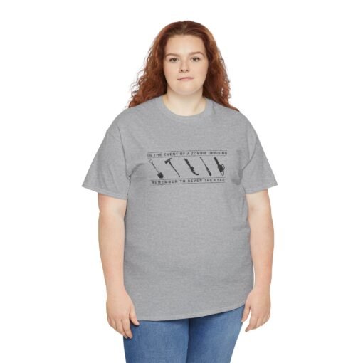 "In the Event of a Zombie Uprising" Unisex T-Shirt – Survival Tips 101 - Image 9