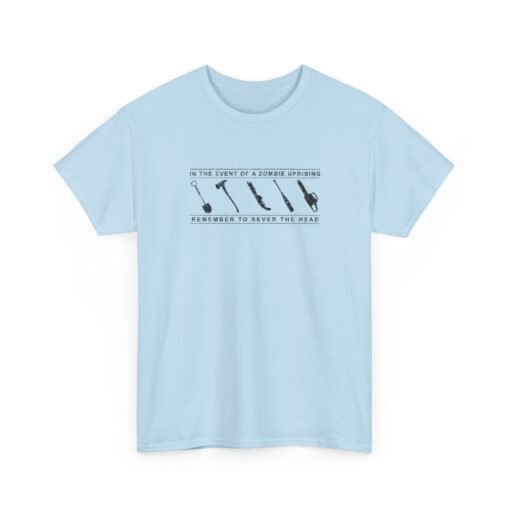 "In the Event of a Zombie Uprising" Unisex T-Shirt – Survival Tips 101 - Image 23