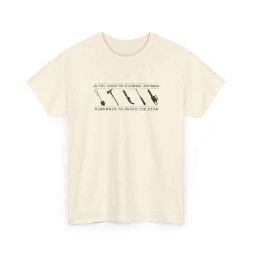 "In the Event of a Zombie Uprising" Unisex T-Shirt – Survival Tips 101 - Image 26