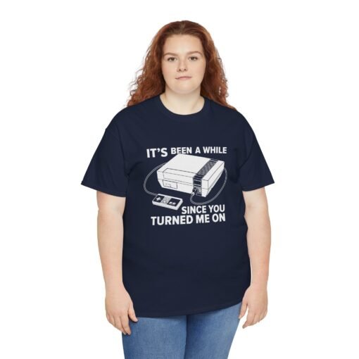 "It’s Been a While Since You Turned Me On" Unisex T-Shirt – Retro Gamer Humor - Image 9