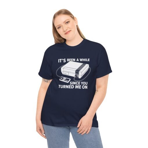 "It’s Been a While Since You Turned Me On" Unisex T-Shirt – Retro Gamer Humor - Image 6