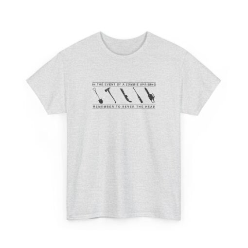 "In the Event of a Zombie Uprising" Unisex T-Shirt – Survival Tips 101 - Image 20