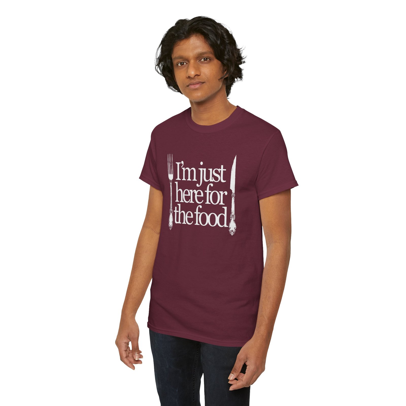 "I’m Just Here for the Food" Unisex T-Shirt – Priorities, Served Fresh - Image 11