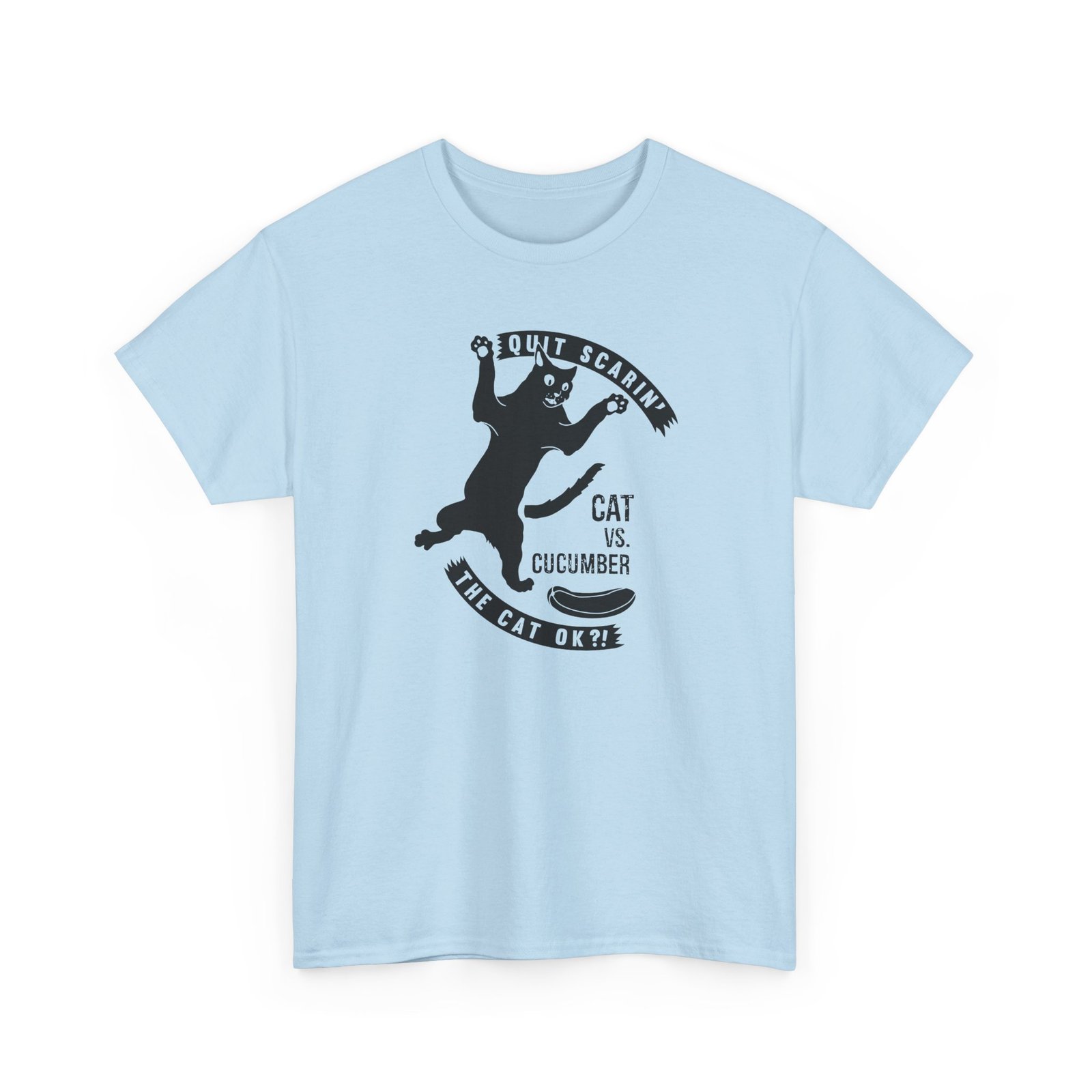Cat vs. Cucumber - Unisex T-Shirt - Image 23