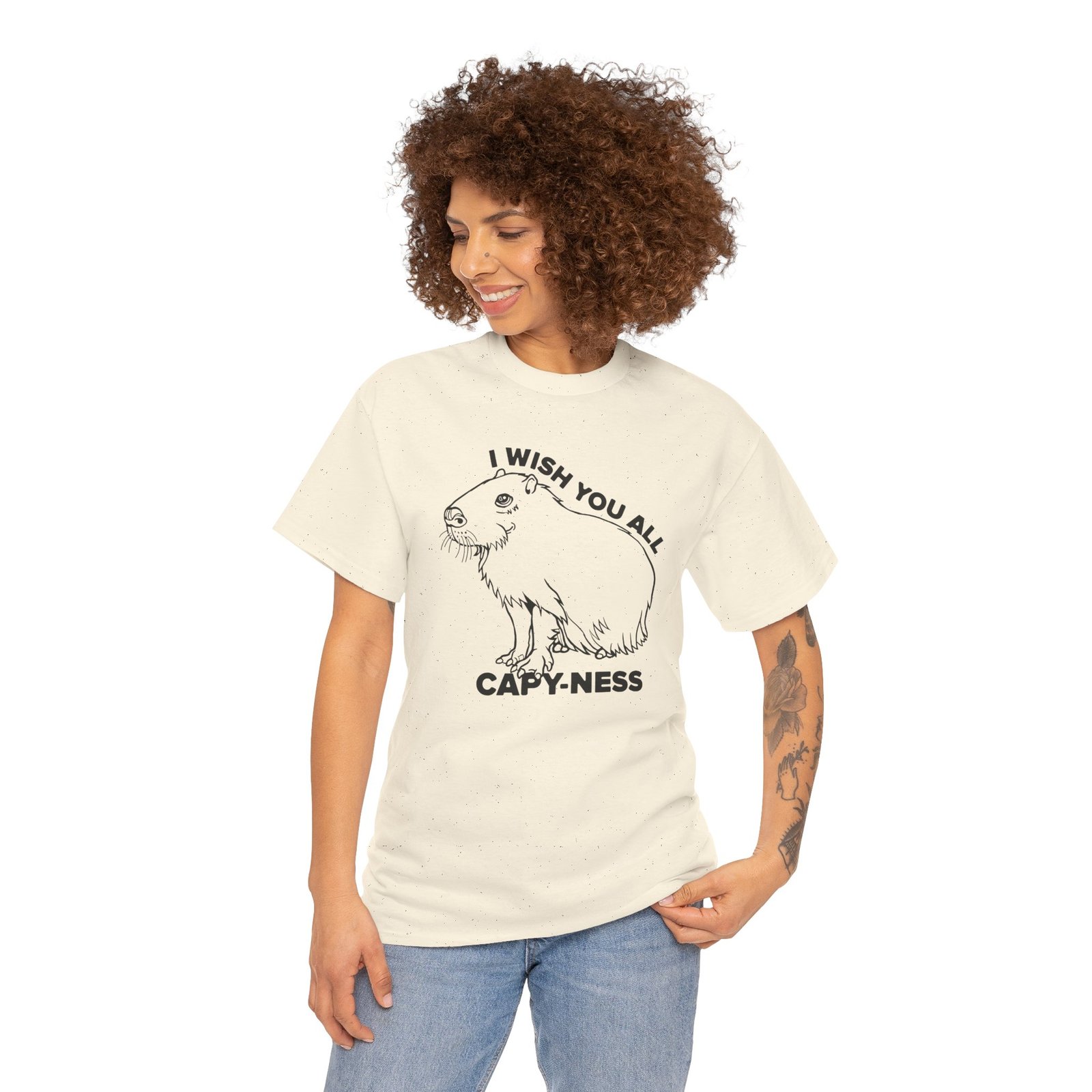 I Wish You All Capy-ness Unisex T-Shirt – Maximum Chill, Maximum Cute - Image 5