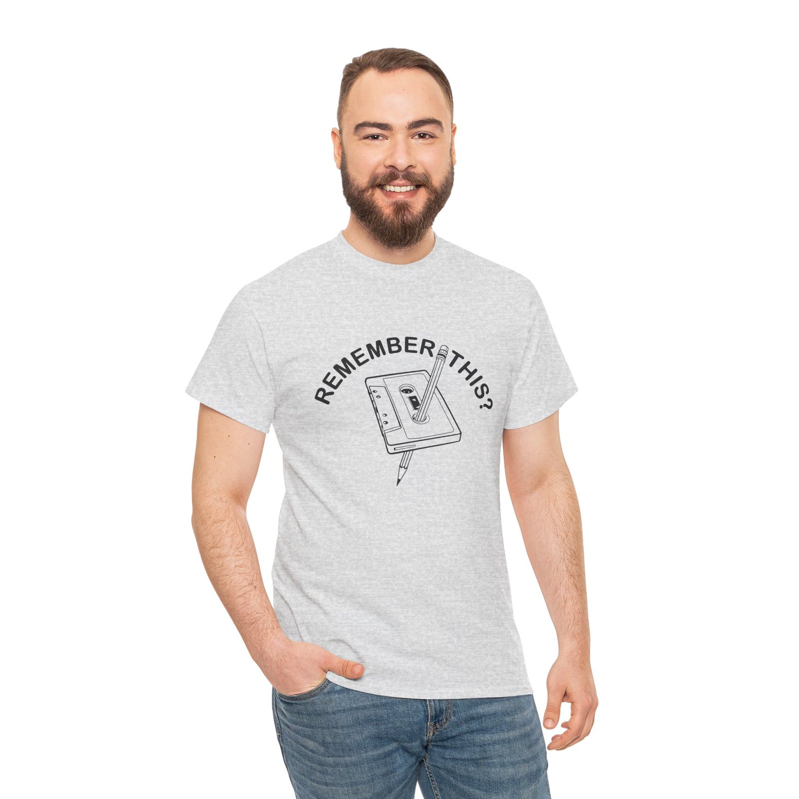 Cassette & Pencil Unisex T-Shirt – The Ultimate Throwback Tool Kit - Image 7