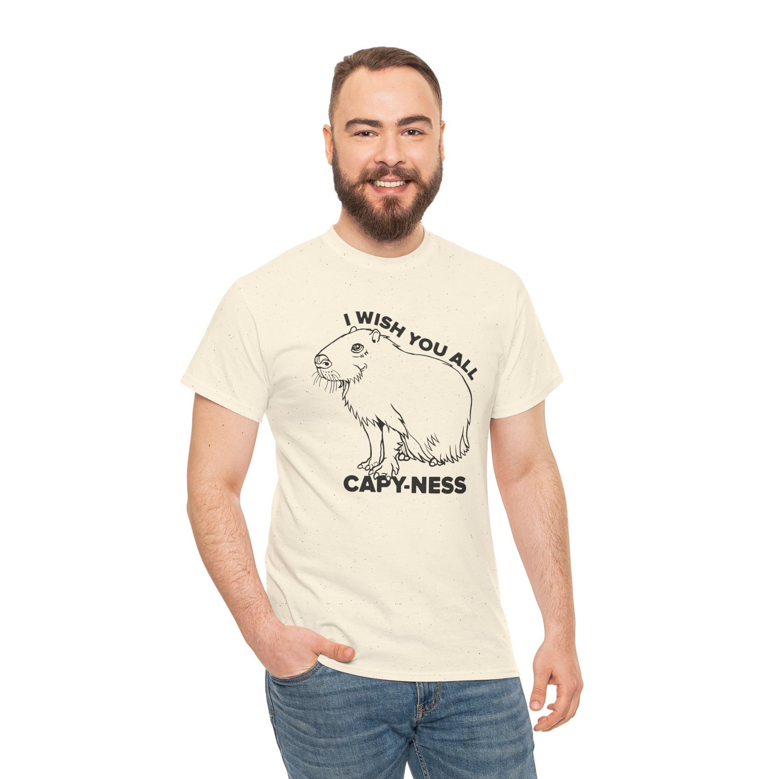 I Wish You All Capy-ness Unisex T-Shirt – Maximum Chill, Maximum Cute - Image 7