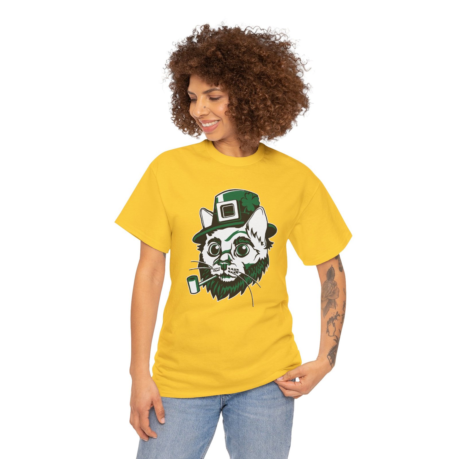 "Leprechaun Cat" Unisex T-Shirt – Purrfectly Lucky - Image 5