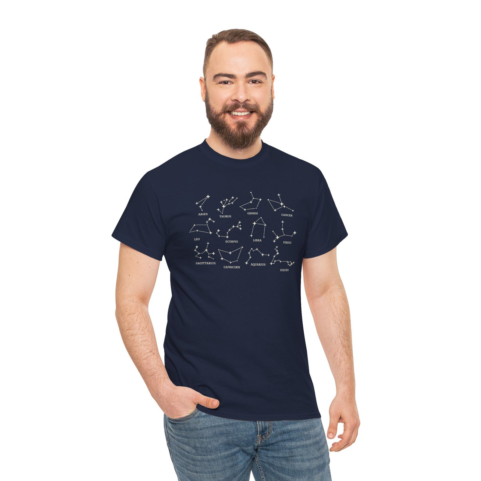 "Zodiac Constellations" Unisex T-Shirt – The Whole Sky in One Design - Image 7