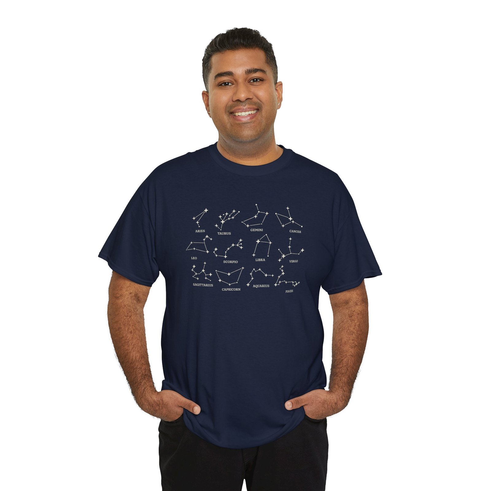 "Zodiac Constellations" Unisex T-Shirt – The Whole Sky in One Design - Image 10