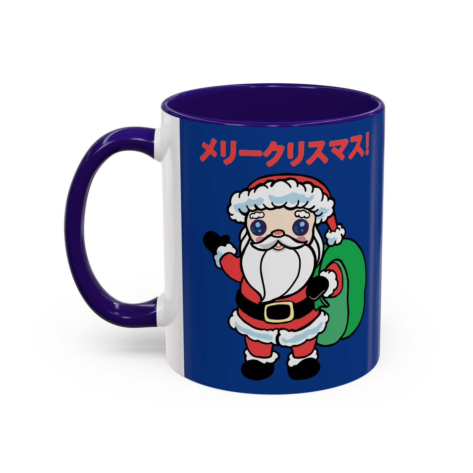 ☕ Kawaii Santa Color Accent Mug – メリークリスマス with Every Sip - Image 6