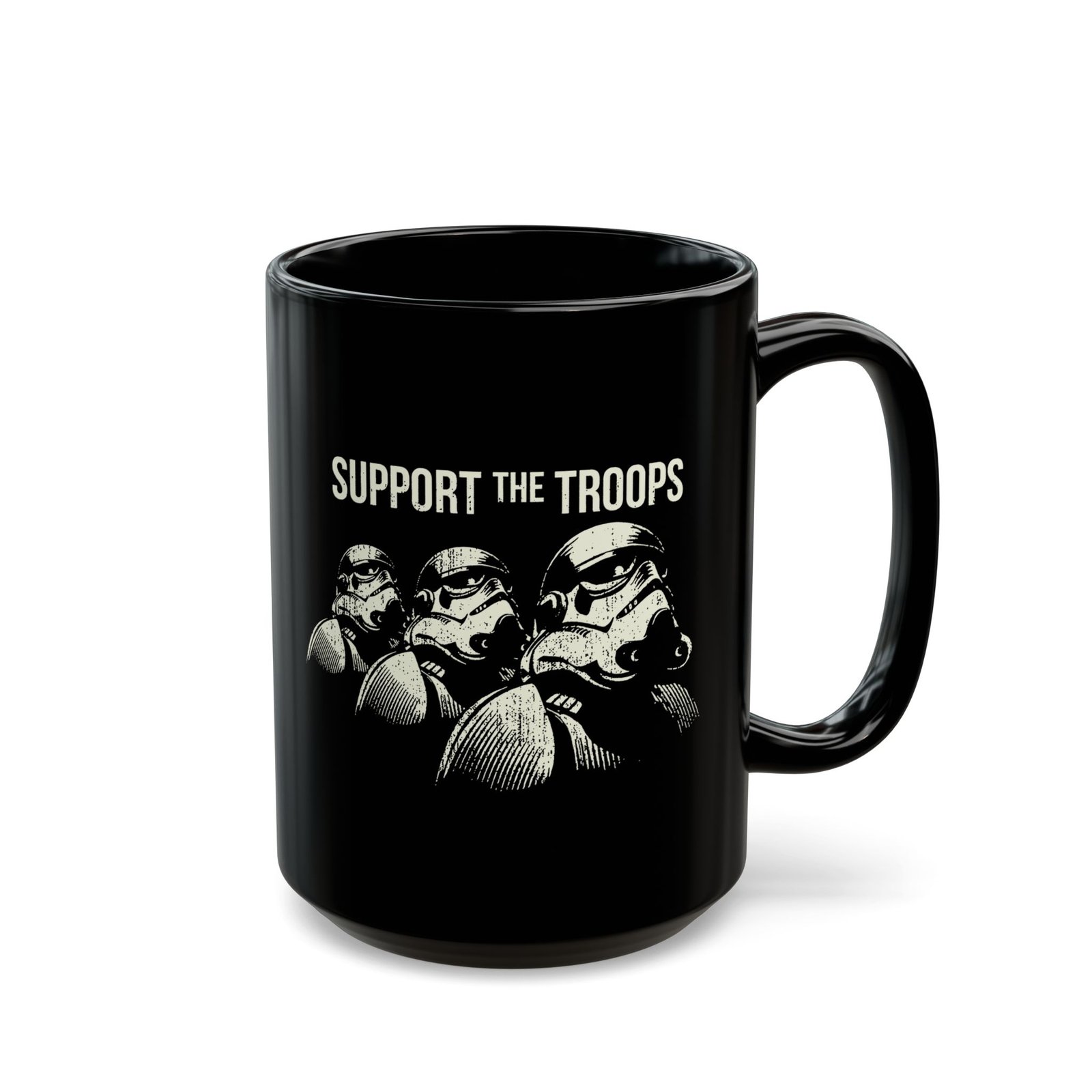 ☕ Support the Troops Black Mug – Fuel Your Day, Empire Style - Image 7