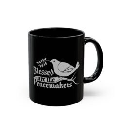 ☕ Blessed Are The Peacemakers Black Mug – Sip with a Spirit of Peace